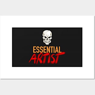 Essential ARTIST (skull on black) Posters and Art